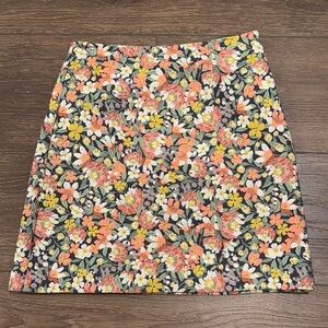 Pink and Yellow Mini A-Line Skirt for Casual Wear